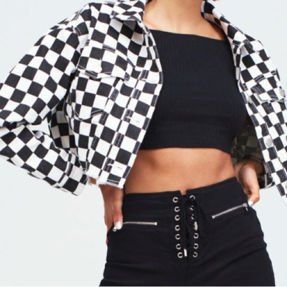 Checkered Black and White Jacket